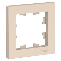 Рамка 1 пост ATLASDESIGN бежевый