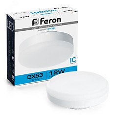 Лампа светодиодная LED 12вт GX53 дневной таблетка (FERON)