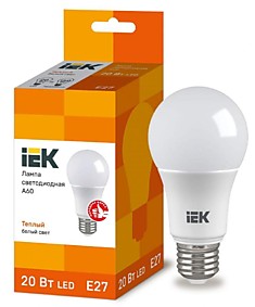 Лампа LED 20 Вт Е27 3000К тепло-белый ECO