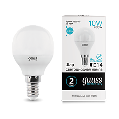 Лампа Gauss LED Elementary Globe 10W E14 4100K 